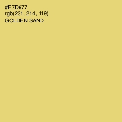 #E7D677 - Golden Sand Color Image
